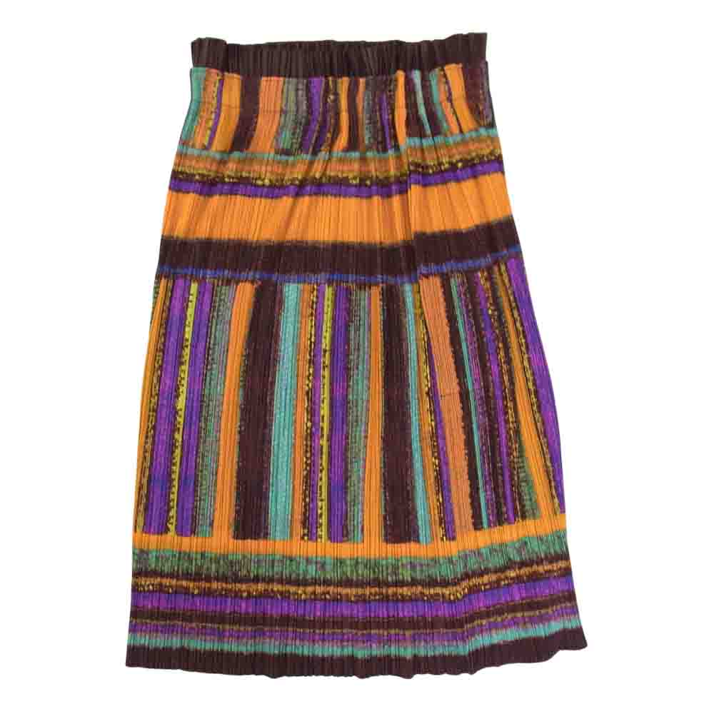 PLEATS PLEASE プリーツプリーズ イッセイミヤケ PP23-JG624 プリーツ加工 総柄 スカート マルチカラー系 3【美品】【中古】