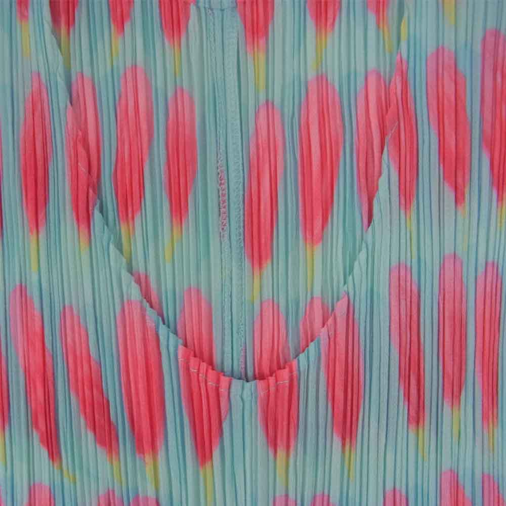 PLEATS PLEASE プリーツプリーズ イッセイミヤケ PP06-JH222 プリーツ加工 花びら 総柄 ノースリーブ ロング ワンピース ピンク ピンク系 2【美品】【中古】