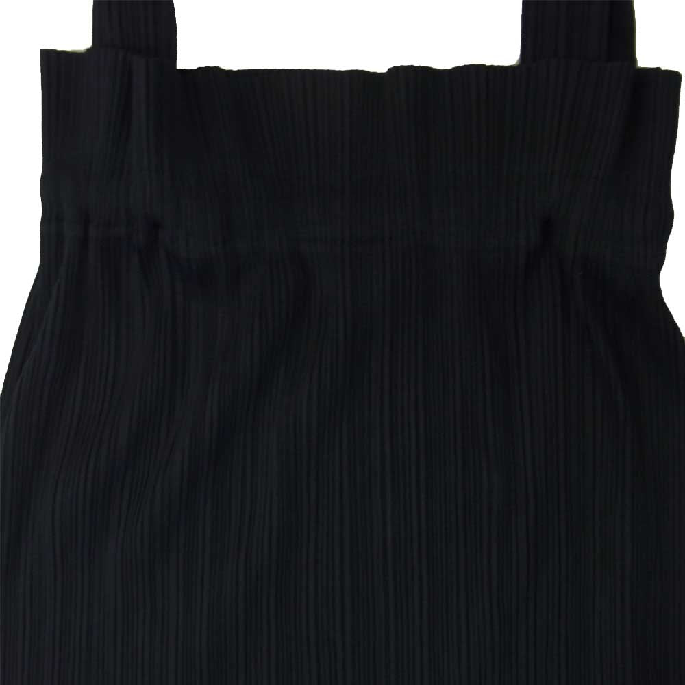 ISSEY MIYAKE イッセイミヤケ PP05-JG625 プリーツ加工 サスペンダー付き サロペット ロング スカート 黒 ブラック系 L【中古】
