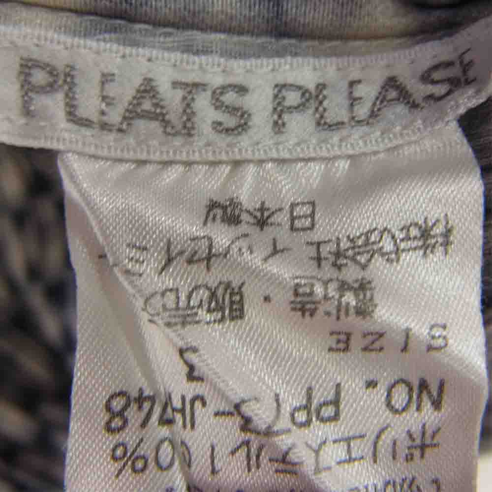 PLEATS PLEASE プリーツプリーズ イッセイミヤケ PP73-JH748 プリーツ加工 ドット柄 ノースリーブ  ワンピース グレー グレー系 3【美品】【中古】