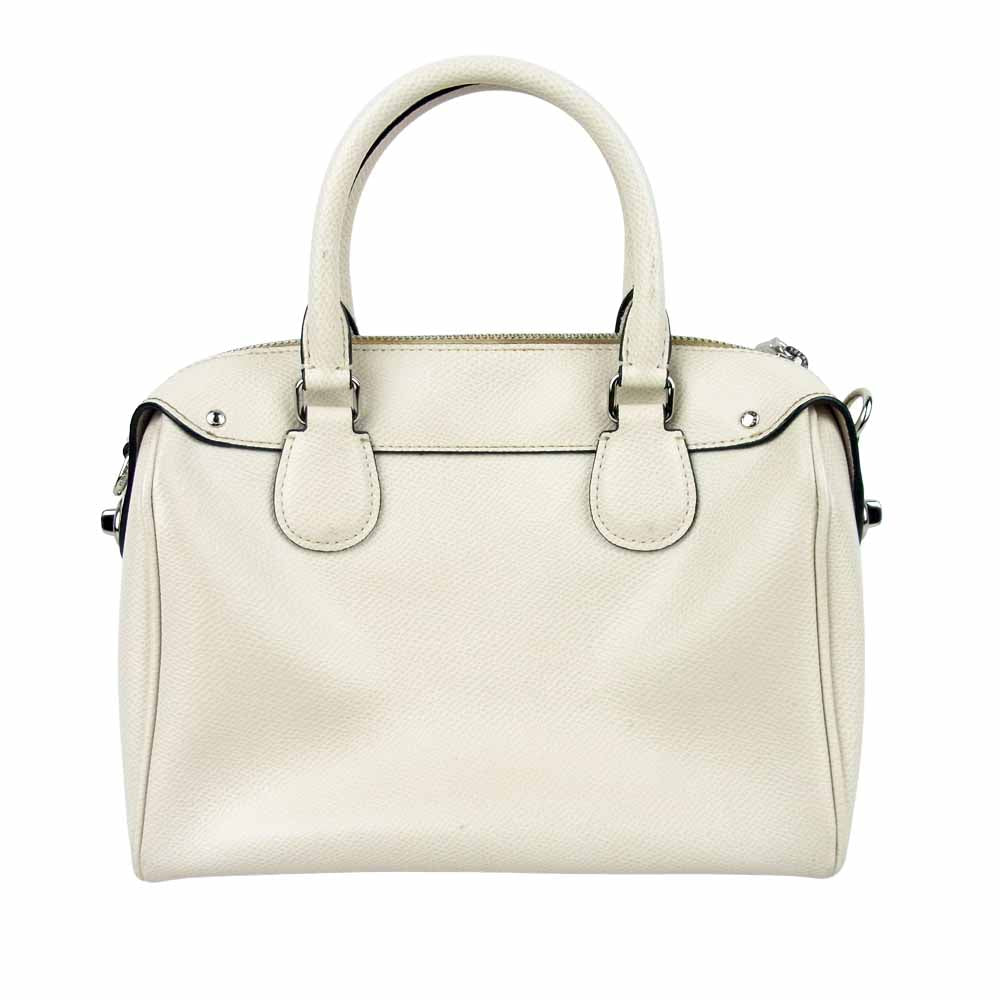 COACH コーチ F37272 スヌーピー ミニ ベネット サッチェル 2way ショルダー ハンド バッグ オフホワイト系【中古】