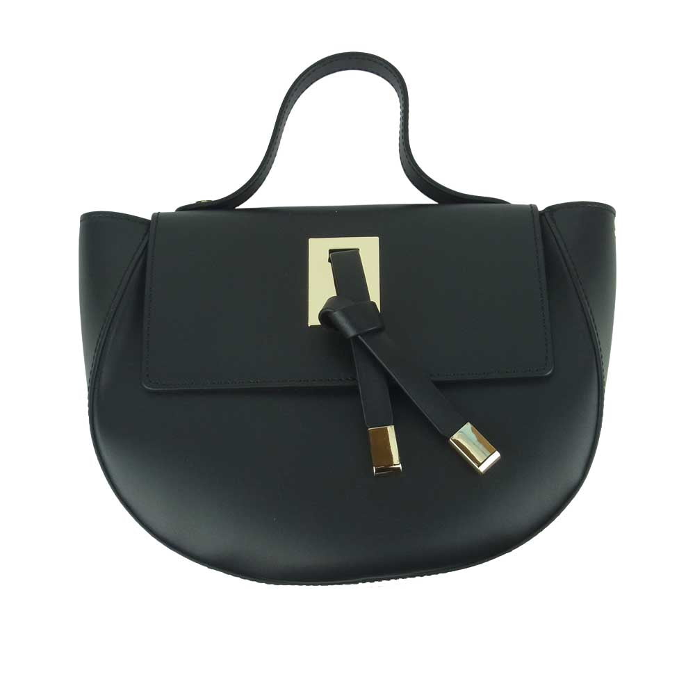 カメリアローマ COD CROSSBODY BAG クロスボディ 2way ショルダー ハンド バッグ ブラック系【美品】【中古】