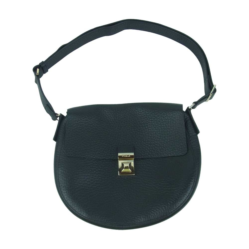 Furla フルラ Glenn ショルダー バッグ レザー ブラック系【中古】