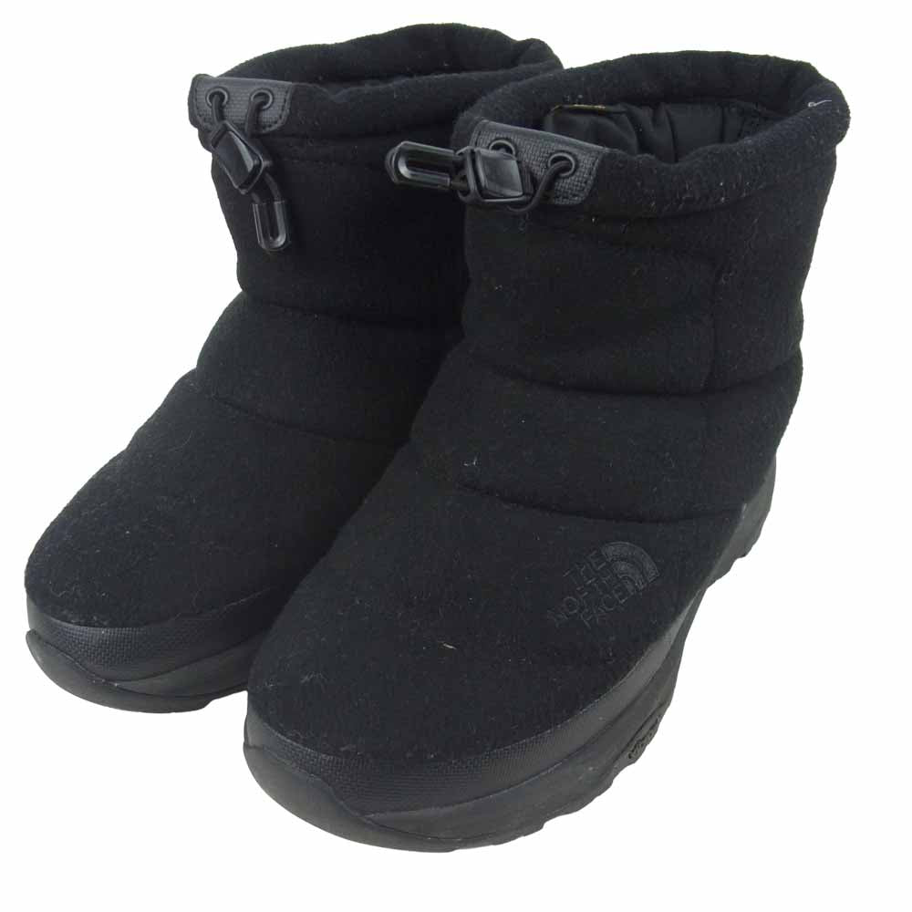 THE NORTH FACE ノースフェイス NF51874 Nuptse Bootie WP Short ヌプシ ブーティ ウォータープルーフ VI ショート ブーツ ブラック系 25cm【中古】