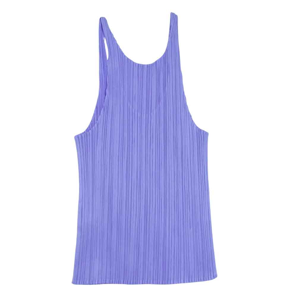 PLEATS PLEASE プリーツプリーズ イッセイミヤケ PP72-JK900 プリーツ加工 ノースリーブ キャミソール パープル系 F【美品】【中古】