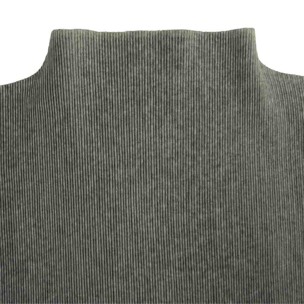PLEATS PLEASE プリーツプリーズ イッセイミヤケ PP19-JK213 プリーツ加工 細プリーツ ボトルネック フレンチスリーブ カットソー グレー グレー系 3【美品】【中古】