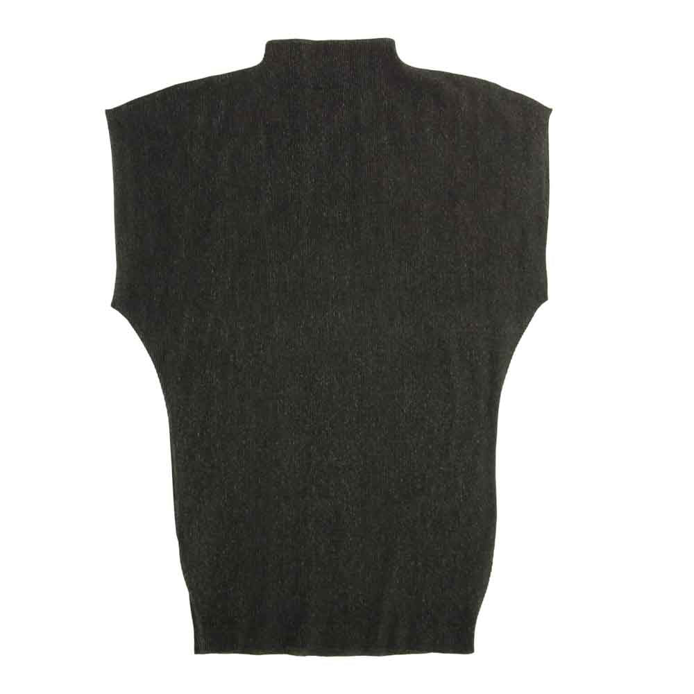 PLEATS PLEASE プリーツプリーズ イッセイミヤケ PP19-JK213 プリーツ加工 細プリーツ ボトルネック フレンチスリーブ カットソー 黒 ブラック系 3【美品】【中古】