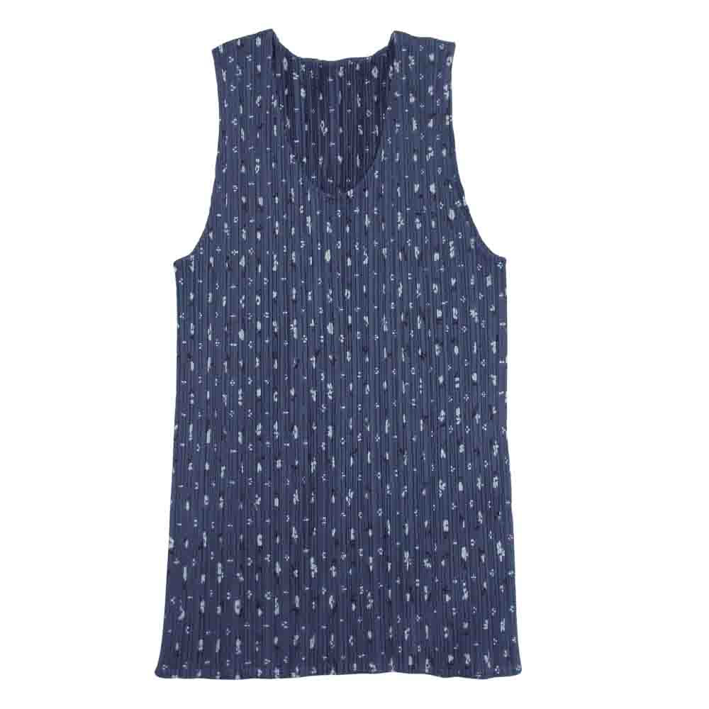 PLEATS PLEASE プリーツプリーズ イッセイミヤケ PP71-JK500 プリーツ加工 花柄 フラワー ノースリーブ カットソー グレー系 3【美品】【中古】