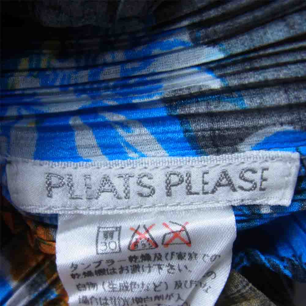 PLEATS PLEASE プリーツプリーズ イッセイミヤケ PP72-JH535 プリーツ加工 花柄 フラワー キャミソール グレー系 3【美品】【中古】