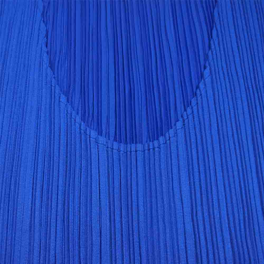 PLEATS PLEASE プリーツプリーズ イッセイミヤケ PP61-JH319 プリーツ加工 ノースリーブ ロング カットソー ブルー系 3【美品】【中古】