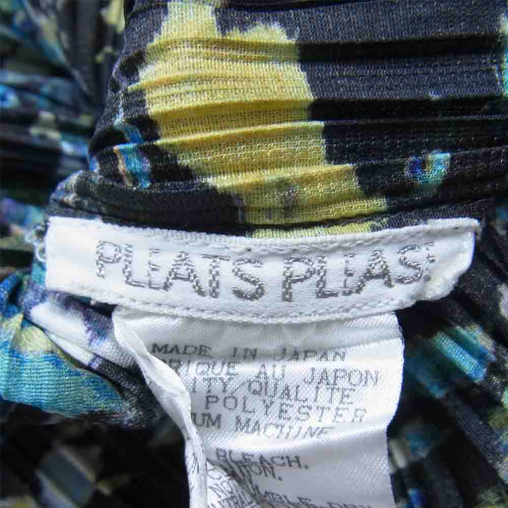 PLEATS PLEASE プリーツプリーズ イッセイミヤケ PP96-JK023 プリーツ加工 総柄 カットソー 長袖 マルチカラー系 4【美品】【中古】