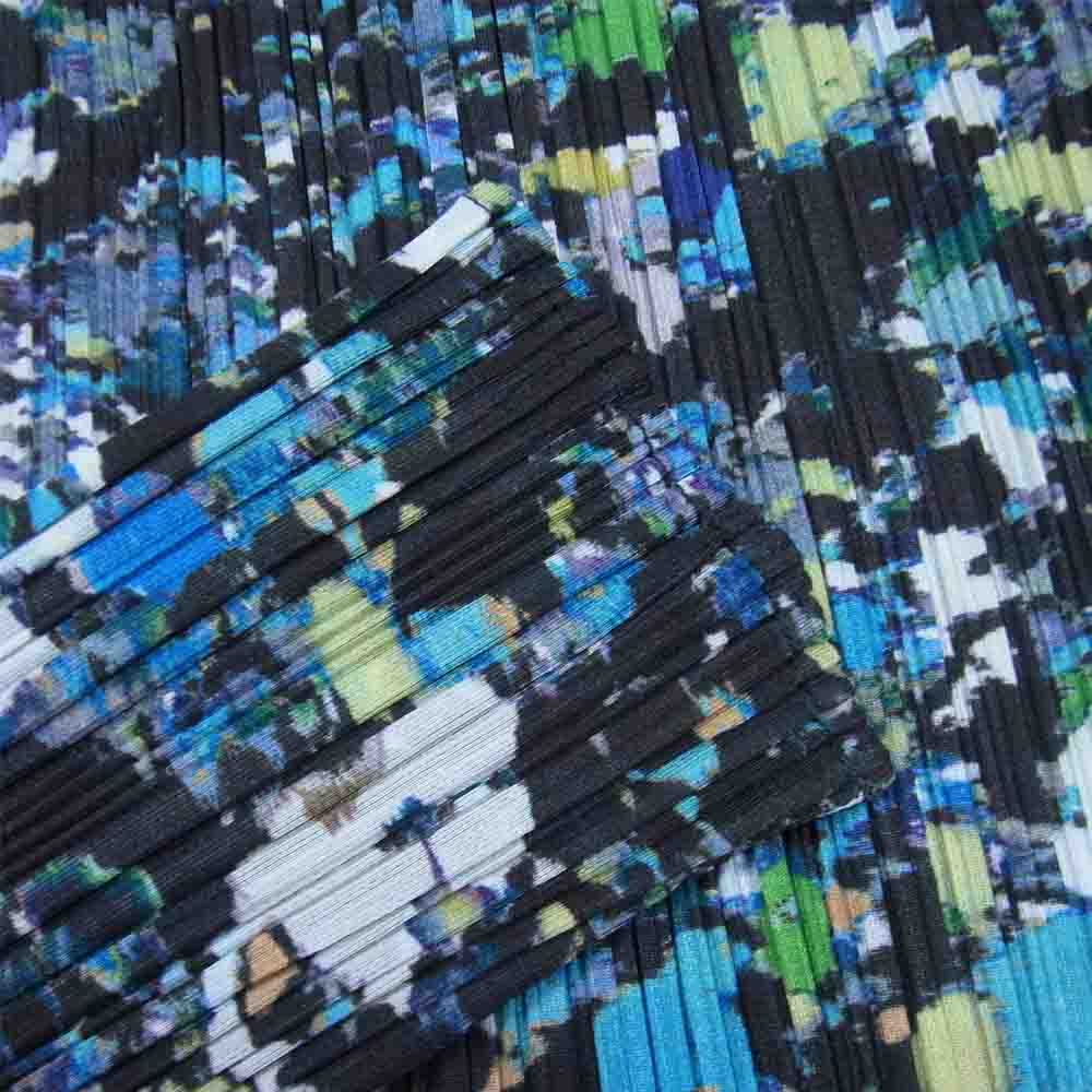 PLEATS PLEASE プリーツプリーズ イッセイミヤケ PP96-JK023 プリーツ加工 総柄 カットソー 長袖 マルチカラー系 4【美品】【中古】