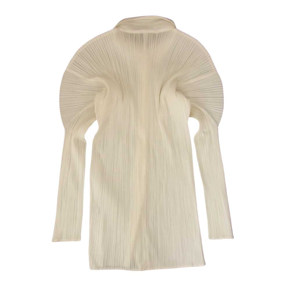 PLEATS PLEASE プリーツプリーズ イッセイミヤケ PP91-JK053 プリーツ加工  シャツ ブラウス 長袖 白 ホワイト系 3【美品】【中古】