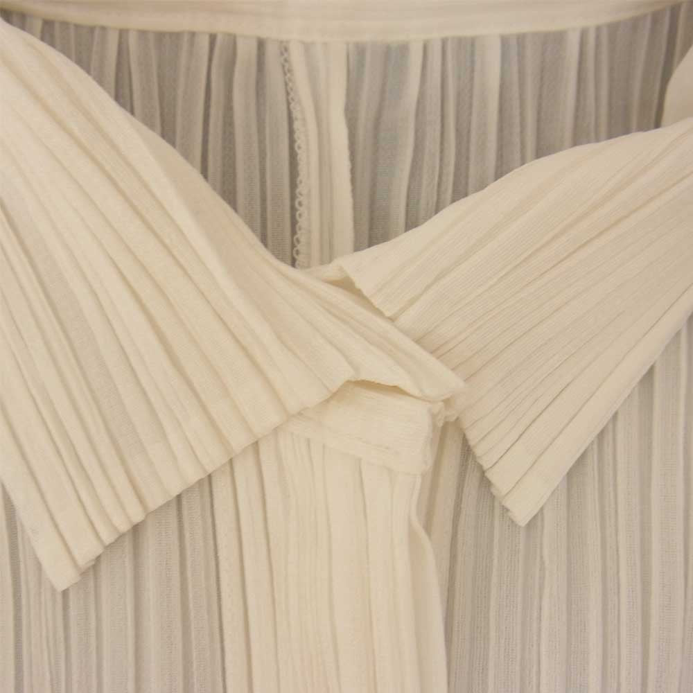 PLEATS PLEASE プリーツプリーズ イッセイミヤケ PP91-JK053 プリーツ加工  シャツ ブラウス 長袖 白 ホワイト系 3【美品】【中古】