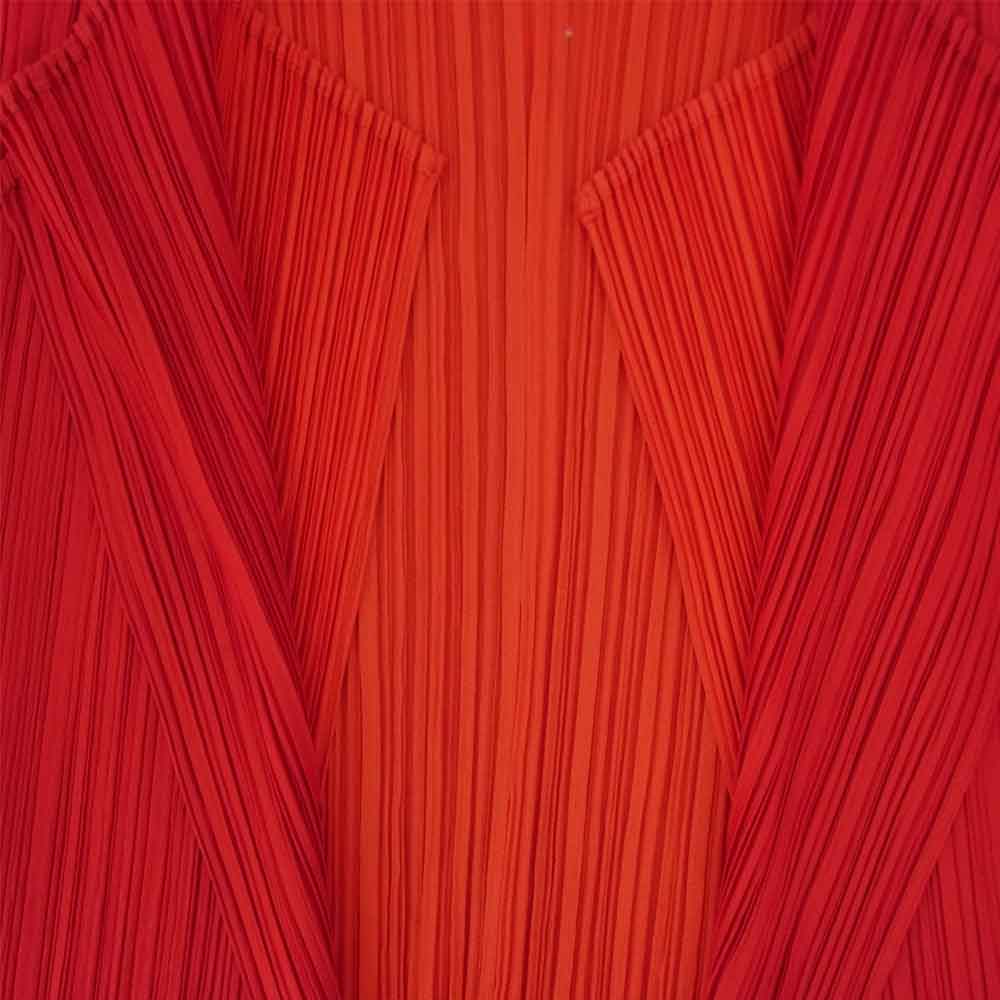 PLEATS PLEASE プリーツプリーズ イッセイミヤケ PP14-JD665 プリーツ加工 レイヤード カーディガン 赤 レッド系 3【美品】【中古】