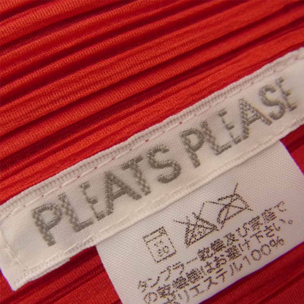 PLEATS PLEASE プリーツプリーズ イッセイミヤケ PP14-JD665 プリーツ加工 レイヤード カーディガン 赤 レッド系 3【美品】【中古】