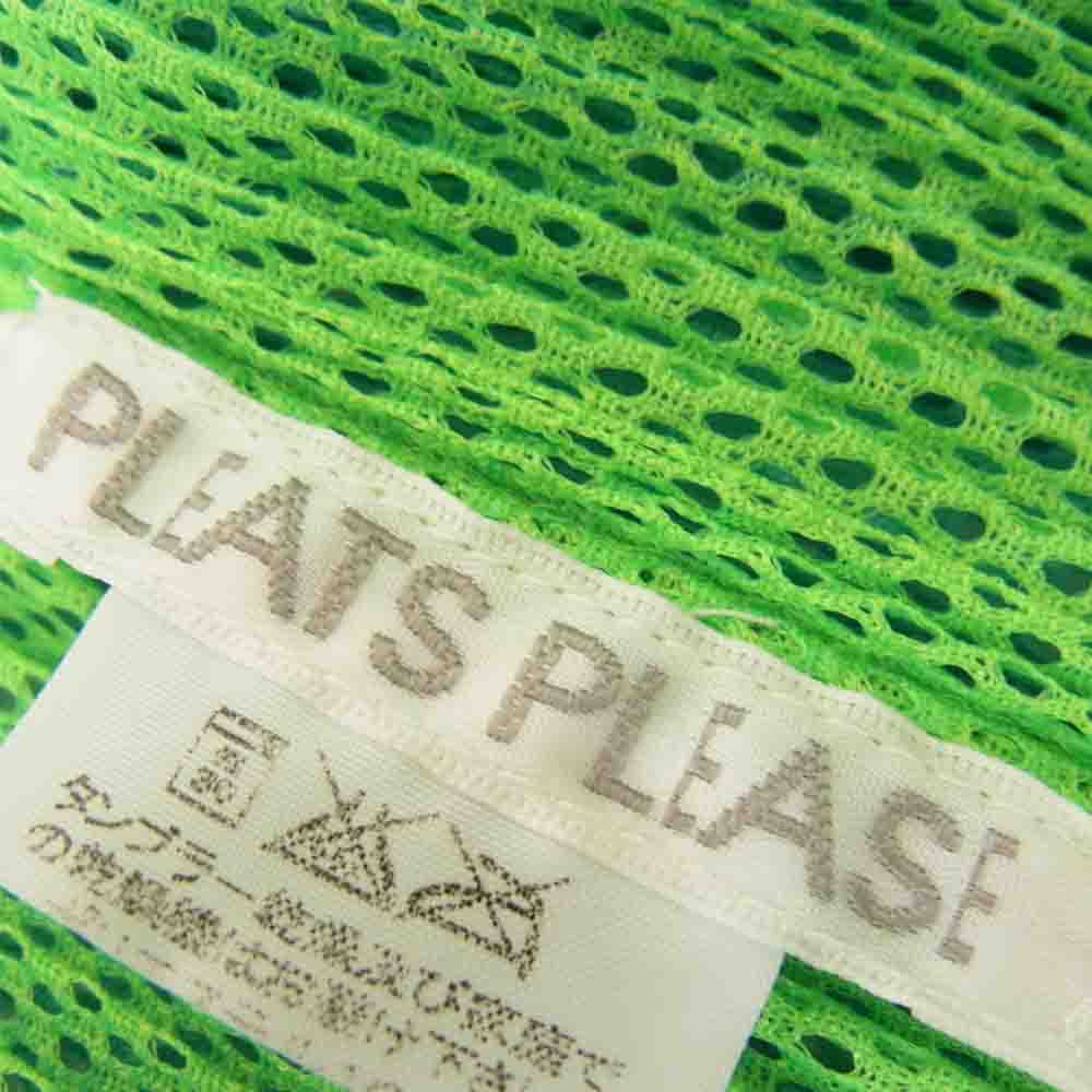 PLEATS PLEASE プリーツプリーズ イッセイミヤケ PP02-JO502 プリーツ加工 メッシュレイヤード バイカラー ロング カーディガン 長袖 ブルー系 3【美品】【中古】