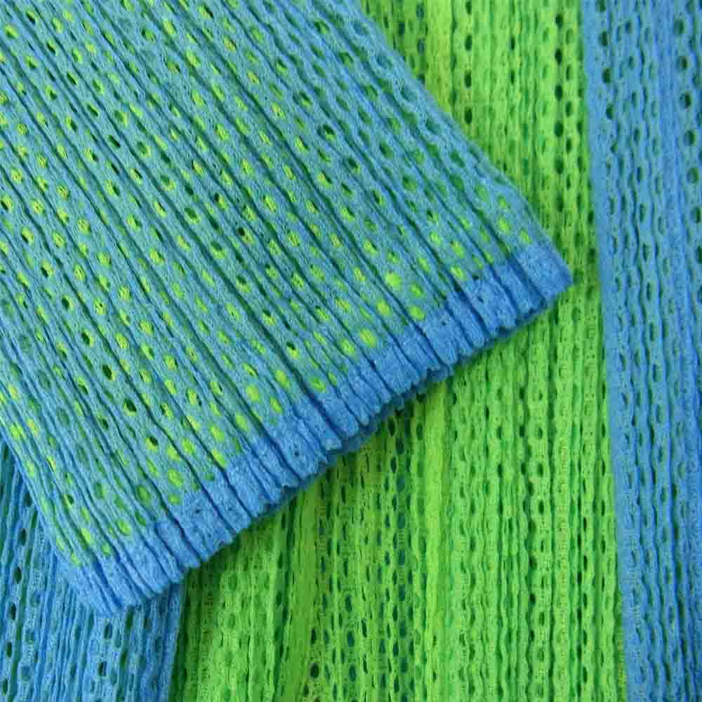 PLEATS PLEASE プリーツプリーズ イッセイミヤケ PP02-JO502 プリーツ加工 メッシュレイヤード バイカラー ロング カーディガン 長袖 ブルー系 3【美品】【中古】