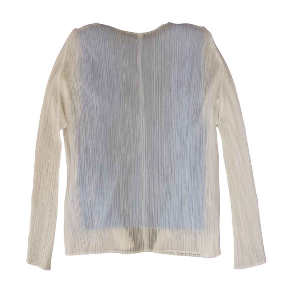 PLEATS PLEASE プリーツプリーズ イッセイミヤケ PP31-JO784 プリーツ加工 レイヤード カーディガン 白 ホワイト系 3【美品】【中古】