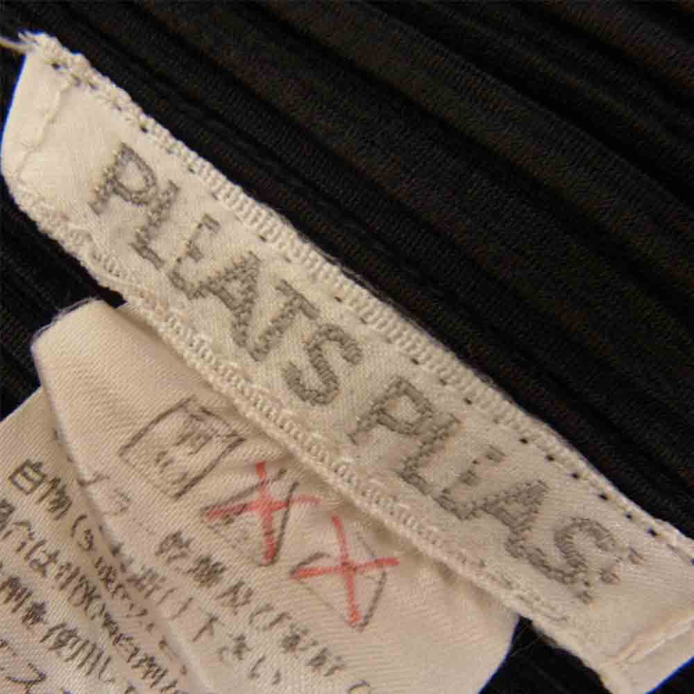 PLEATS PLEASE プリーツプリーズ イッセイミヤケ PP71-JO507 プリーツ加工 花柄 フラワー カーディガン 黒 ブラック系 3【美品】【中古】