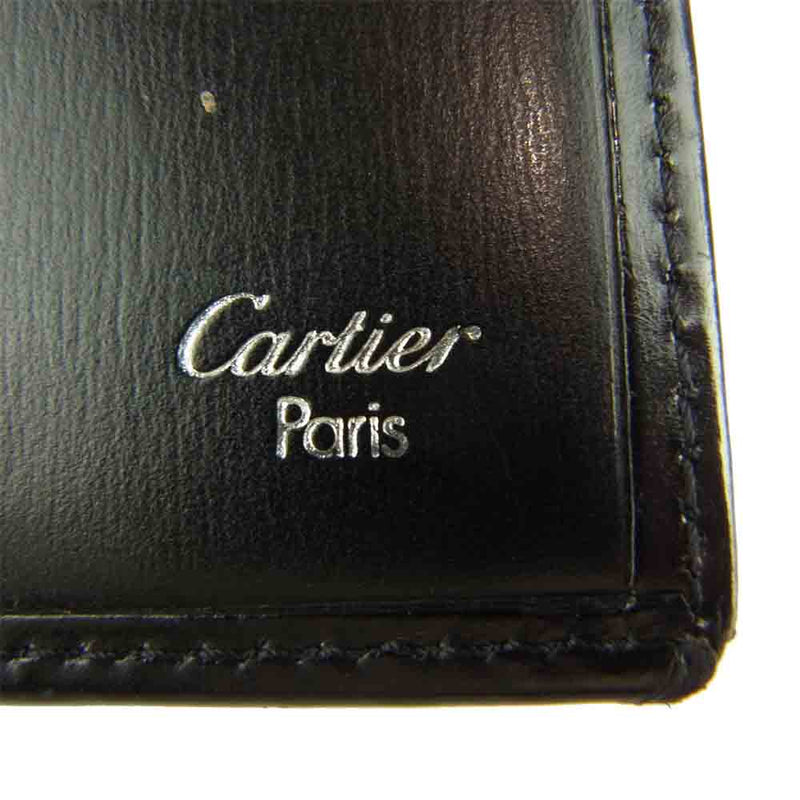 CARTIER カルティエ パンラール 3つ折り 財布 ブラック系【中古】