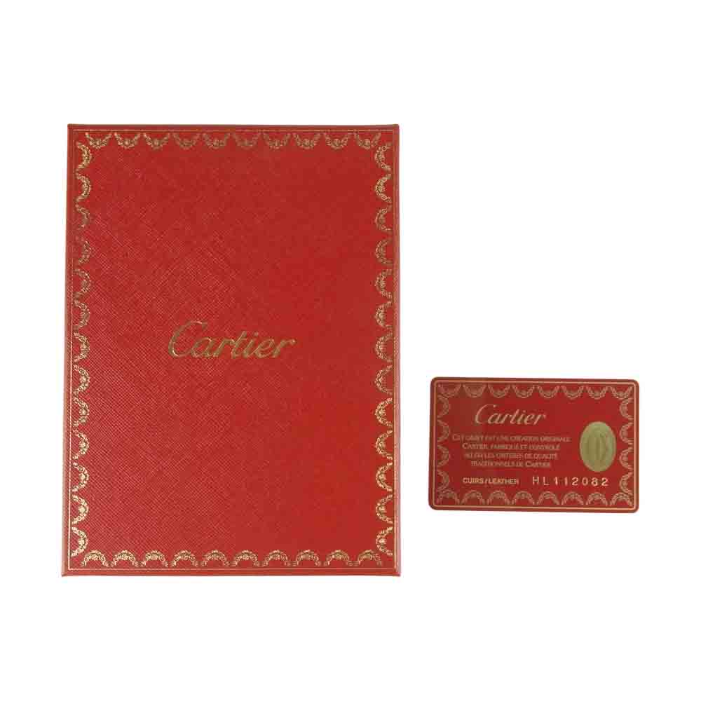 CARTIER カルティエ パンラール 3つ折り 財布 ブラック系【中古】