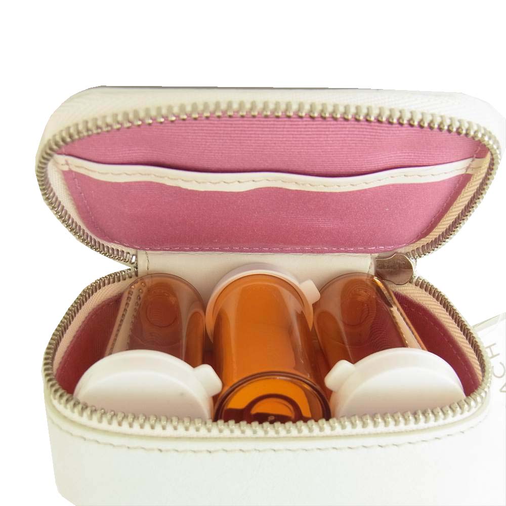 COACH コーチ FS8884 ピルケース ミニポーチ 詰め替えケース付き ホワイト系【中古】