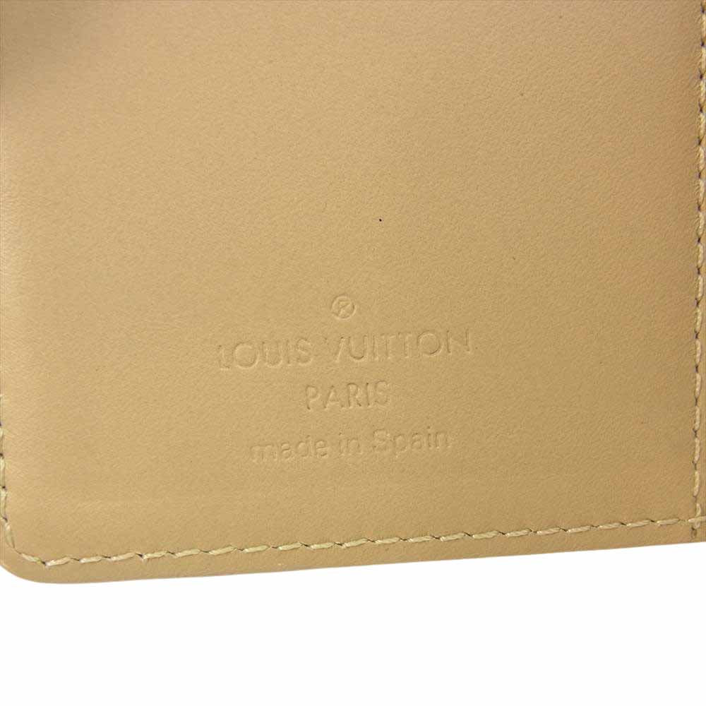 LOUIS VUITTON ルイ・ヴィトン R21001 モノグラム ヴェルニ アジェンダ 6穴 エナメル 手帳カバー  イエロー系【中古】