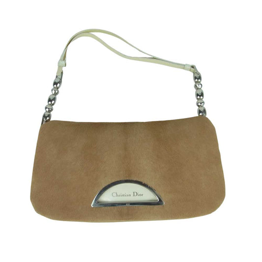 Christian Dior クリスチャンディオール MA-0030 ハラコ ハンド バッグ ライトブラウン系【中古】