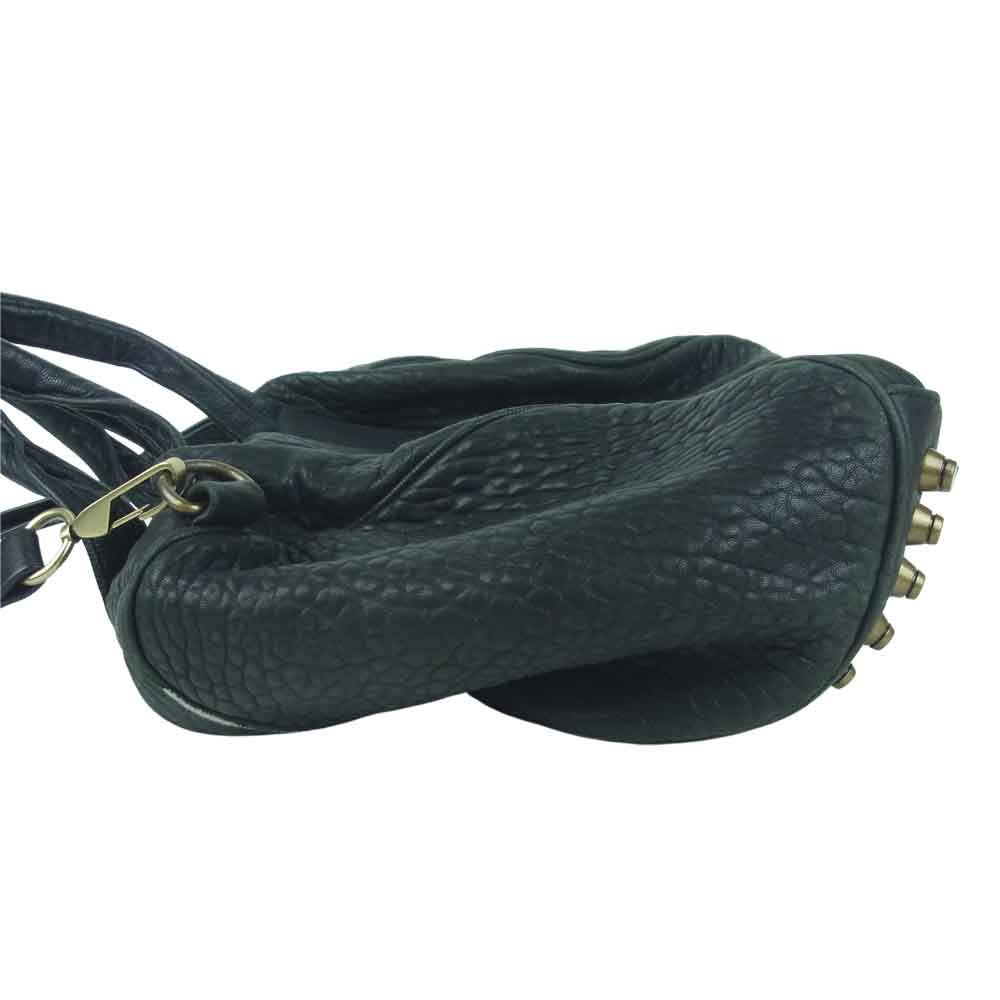Alexander Wang アレキサンダーワン 底面スタッズ 2way レザー バッグ ブラック系【中古】