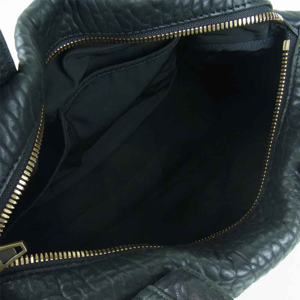 Alexander Wang アレキサンダーワン 底面スタッズ 2way レザー バッグ ブラック系【中古】