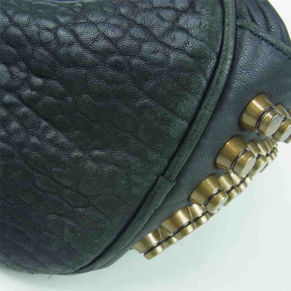 Alexander Wang アレキサンダーワン 底面スタッズ 2way レザー バッグ ブラック系【中古】