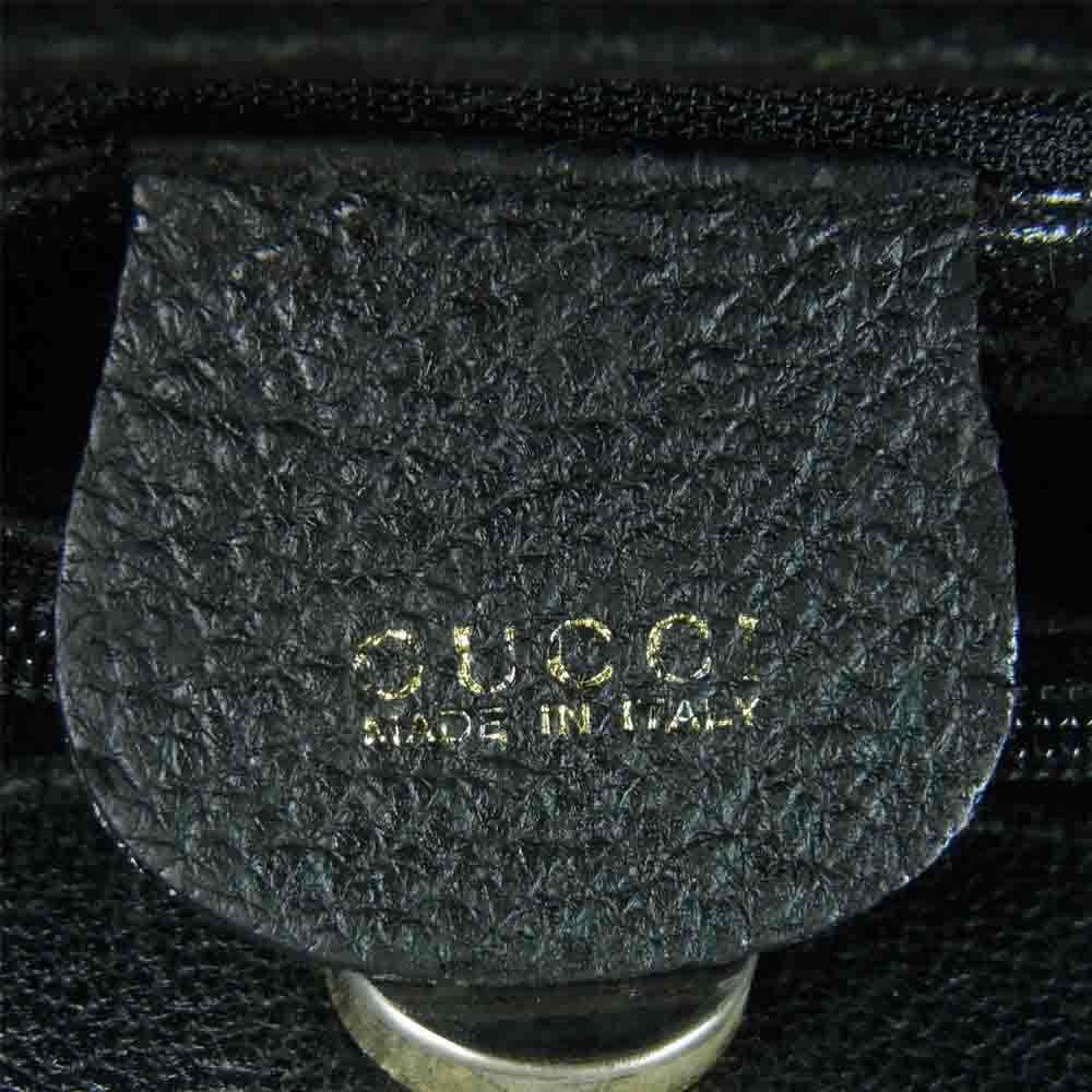 GUCCI グッチ 箱型 バンブー ハンド バッグ イタリア製 ブラック系【中古】