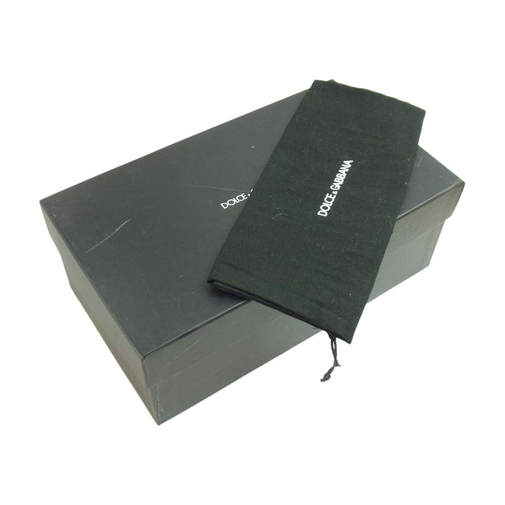 DOLCE&GABBANA ドルチェアンドガッバーナ 05p2swc-3335 国内正規品 型押し ヒール パンプス ブラック系 37【中古】