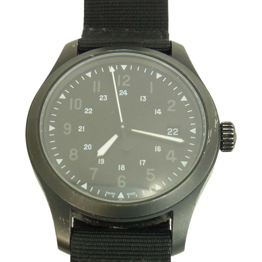 HAMILTON ハミルトン H6958943 N.HOOLYWOOD エヌハリウッド 500本限定 カーキ フィールド メカニカル ウオッチ ブラック系【中古】