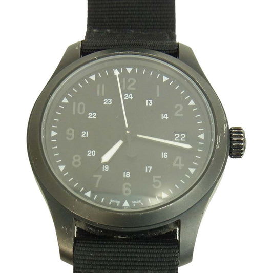 HAMILTON ハミルトン H6958943 N.HOOLYWOOD エヌハリウッド 500本限定 カーキ フィールド メカニカル ウオッチ ブラック系【中古】
