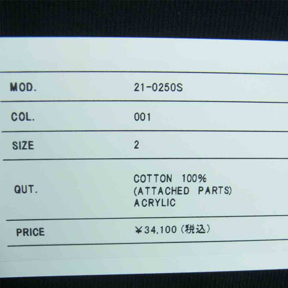 Sacai サカイ 21-0250S Jean Paul Gaultier ジャンポールゴルチエ Enfants Terribles Emblem T-Shirt エンブレムパッチ 半袖 Tシャツ ブラック系 2【新古品】【未使用】【中古】