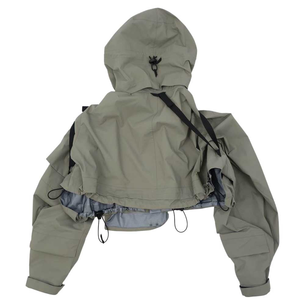 Sacai サカイ 22SS 22-06011 ACRONYM アクロニウム CROP JACKET クロップ ジャケット チャコールグレー系 3【極上美品】【中古】