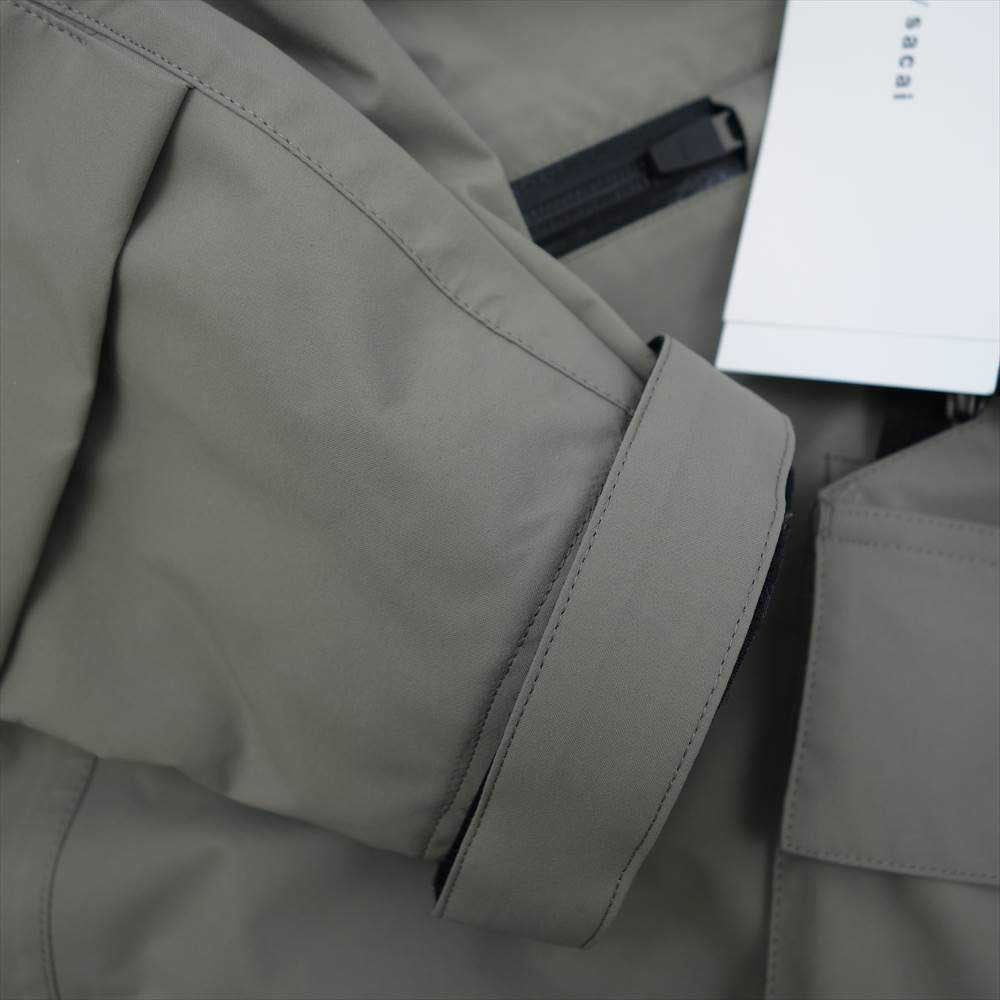 Sacai サカイ 22SS 22-06011 ACRONYM アクロニウム CROP JACKET クロップ ジャケット チャコールグレー系 3【極上美品】【中古】