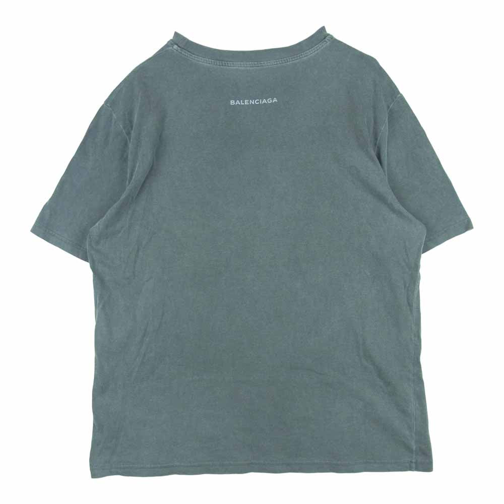 BALENCIAGA バレンシアガ 508185 TYK36 PARIS TEE パリ プリント 半袖 Tシャツ コットン グレー系 L【中古】
