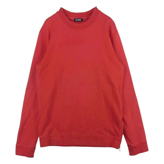 RAF SIMONS ラフシモンズ TO THE ARCHIVES トゥーザ アーカイブス バック プリント サイド ジップ スウェット レッド系 M【中古】