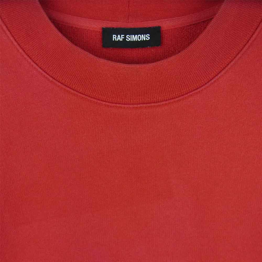 RAF SIMONS ラフシモンズ TO THE ARCHIVES トゥーザ アーカイブス バック プリント サイド ジップ スウェット レッド系 M【中古】
