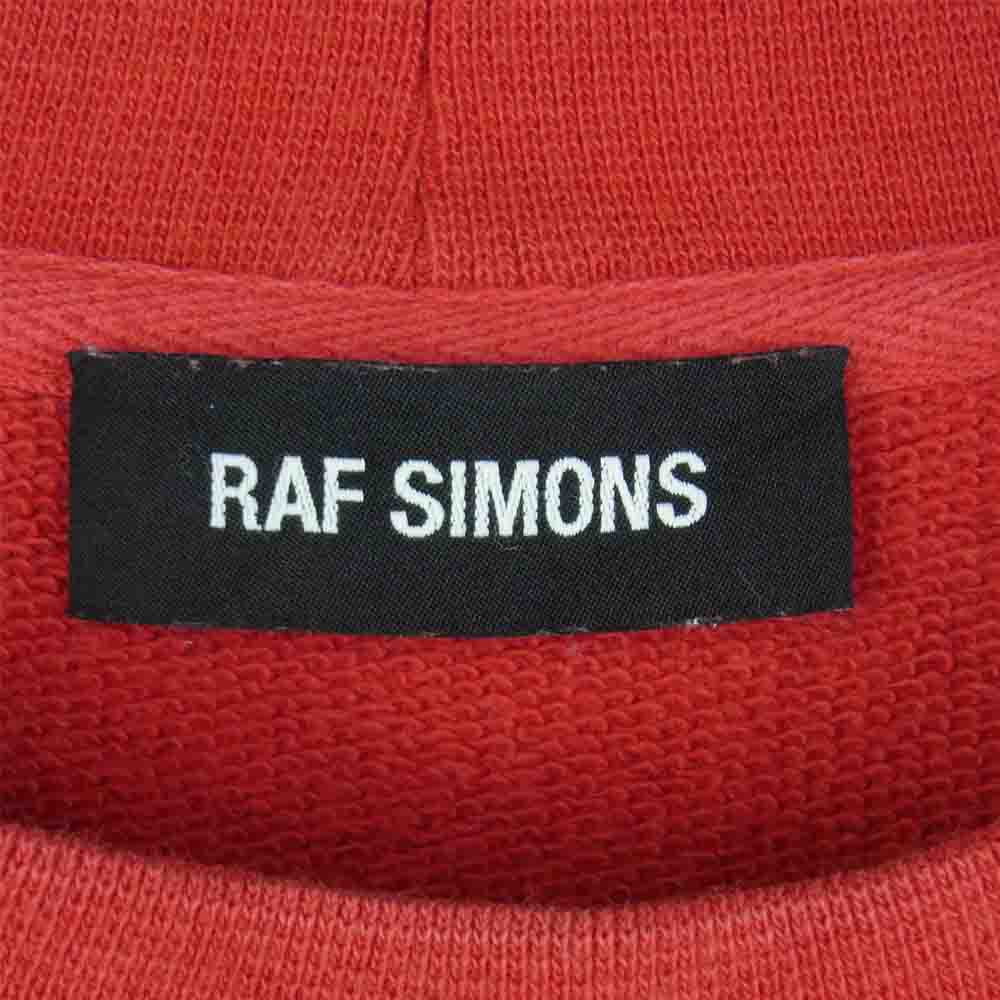 RAF SIMONS ラフシモンズ TO THE ARCHIVES トゥーザ アーカイブス バック プリント サイド ジップ スウェット レッド系 M【中古】