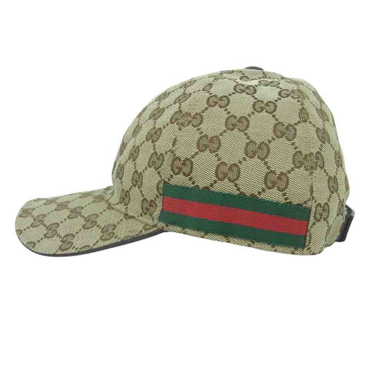 GUCCI グッチ 200035 KQWBG 国内正規品 オリジナル GG キャンバス ベースボール キャップ 帽子 ライトブラウン系【中古】