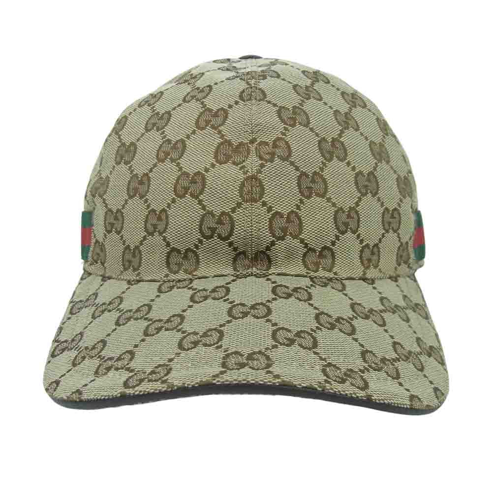 GUCCI グッチ 200035 KQWBG 国内正規品 オリジナル GG キャンバス ベースボール キャップ 帽子 ライトブラウン系【中古】