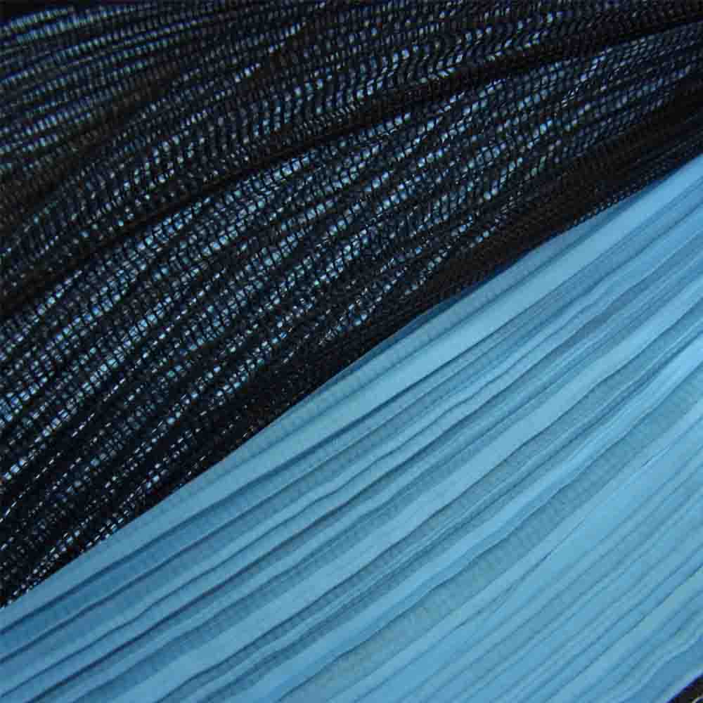 PLEATS PLEASE プリーツプリーズ イッセイミヤケ PP26-AG431 プリーツ加工 3P セット メッシュ ポーチ 水色 ライトブルー系【美品】【中古】