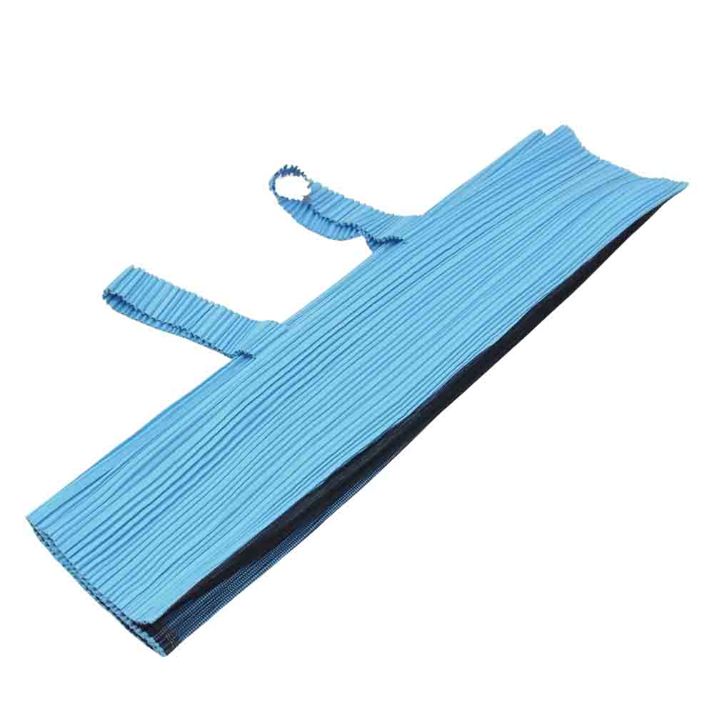 PLEATS PLEASE プリーツプリーズ イッセイミヤケ PP26-AG432 プリーツ加工 メッシュ 変形 バッグ 水色 ライトブルー系【美品】【中古】