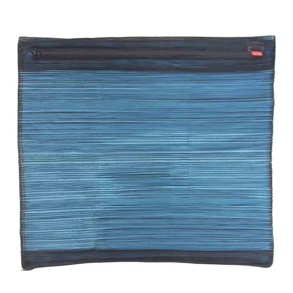 PLEATS PLEASE プリーツプリーズ イッセイミヤケ PP26-AG432 プリーツ加工 メッシュ 変形 バッグ 水色 ライトブルー系【美品】【中古】