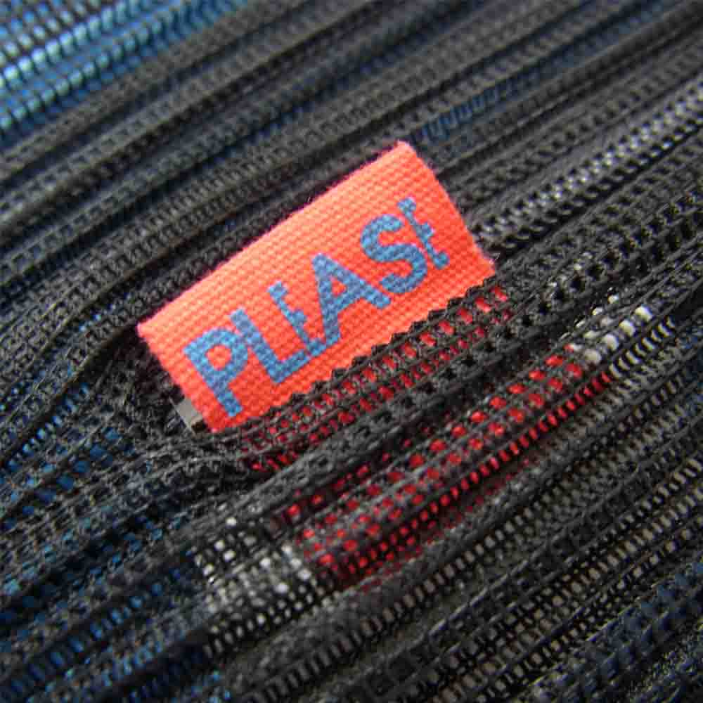 PLEATS PLEASE プリーツプリーズ イッセイミヤケ PP26-AG432 プリーツ加工 メッシュ 変形 バッグ 水色 ライトブルー系【美品】【中古】