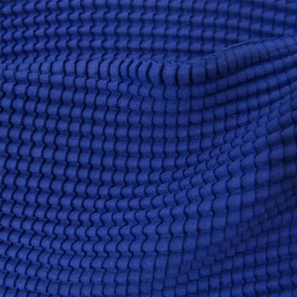 イッセイミヤケ プリーツ PP68FK103 ボックスプリーツ ボルトネック フレンチスリーブ カットソー 青 ブルー系 3【美品】【中古】